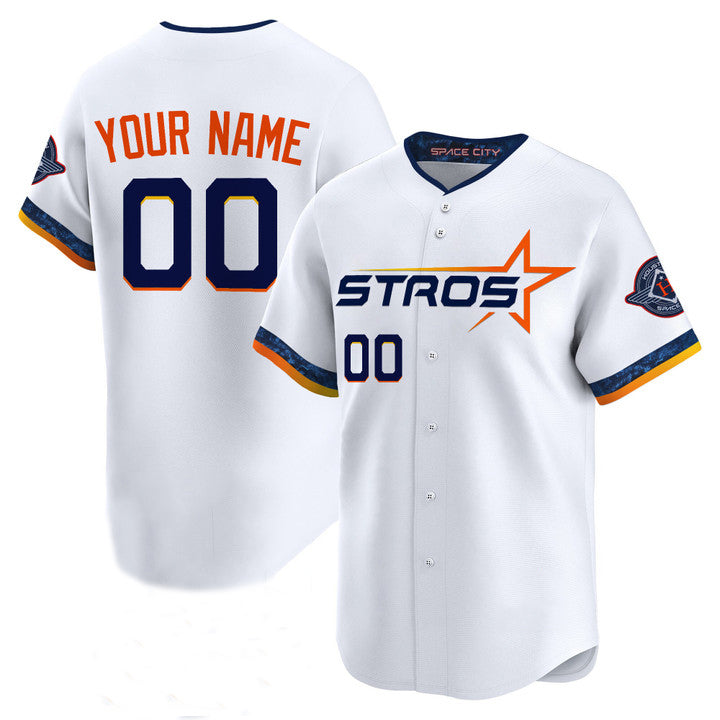 Custom Houston Astros White 2025 City Connect Limited Stitched Baseball Jersey baseball jersey product view 1