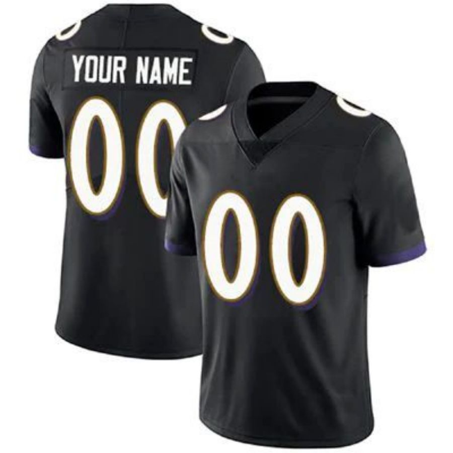 Custom B.Ravens Black Game Jersey -Stitched American Football Jerseys football jersey product view 1