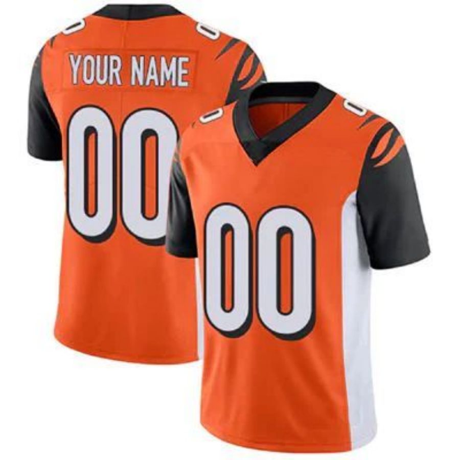 Custom C.Bengals Orange Stitched American Game Football Jerseys football jersey product view 1