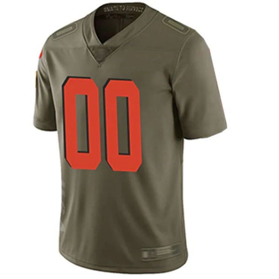 Custom C.Browns Olive Stitched American Football Jerseys football jersey product view 1