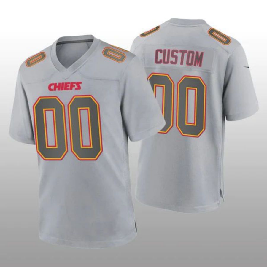 Custom KC.Chiefs Gray Atmosphere Game Jersey Stitched Jersey Football Jerseys football jersey product view 1