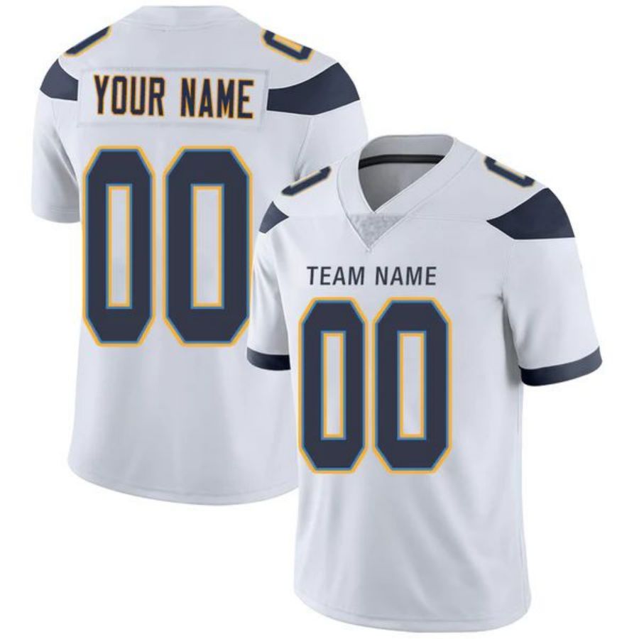 Custom LA.Chargers Stitched American Football Jerseys Personalize Birthday Gifts White Jersey football jersey product view 1