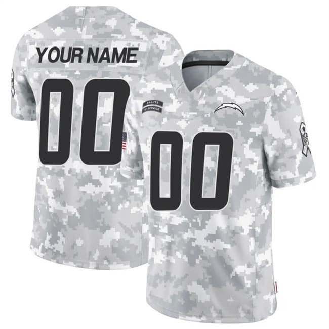 Custom LA.Chargers F.U.S.E Arctic Camo Salute To Service Limited Stitched Football Jersey football jersey product view 1