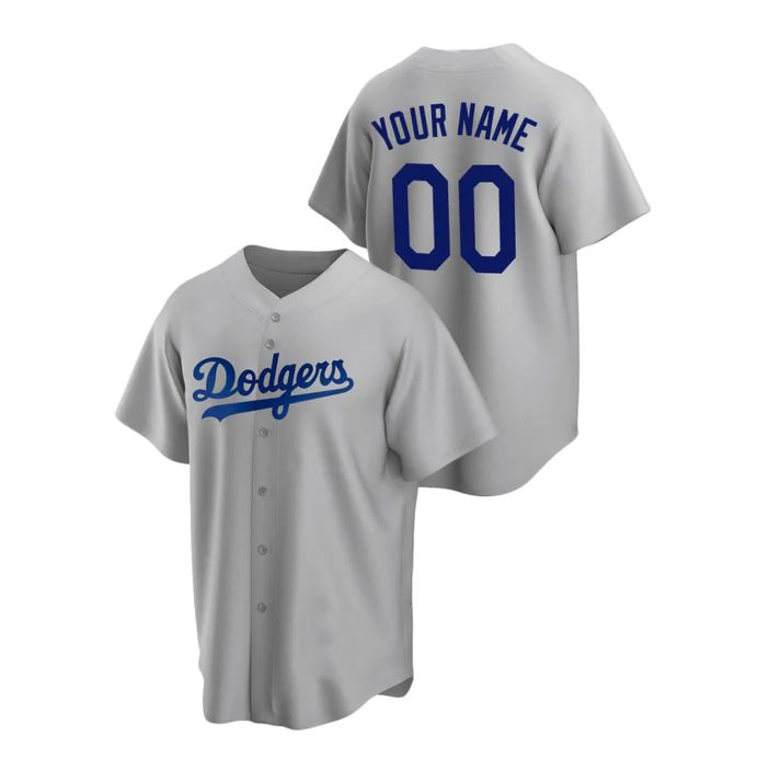 Custom Los Angeles Dodgers Alternate Gray Jersey Stitched Personalized Baseball Team Jerseys Baseball Jerseys baseball jersey product view 1