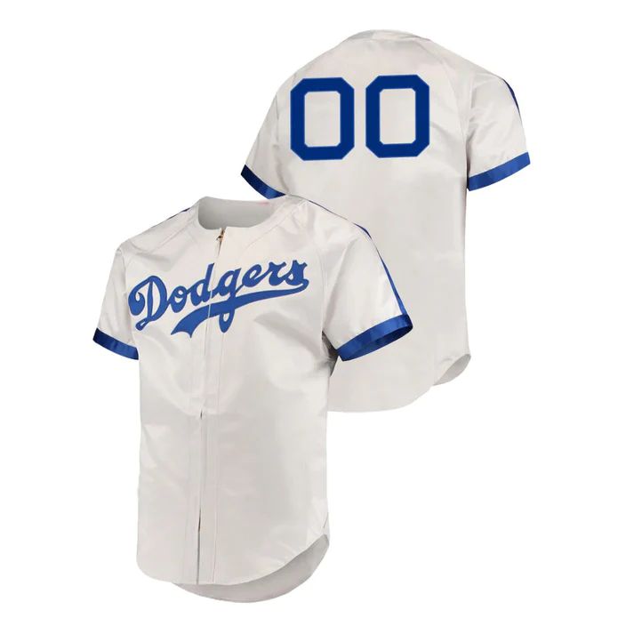 Custom Los Angeles Dodgers Gray Cooperstown Stitched throwback Jersey Baseball Jerseys baseball jersey product view 1