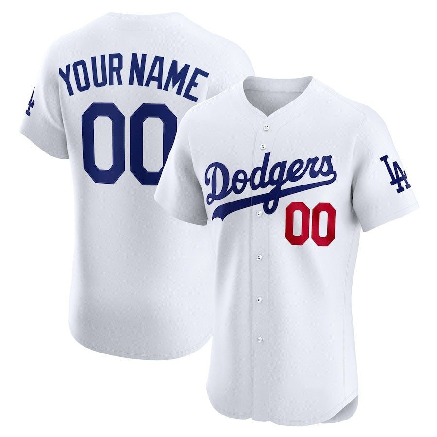 Custom Los Angeles Dodgers Home Elite Jersey ¨C White Stitched Baseball Jersey baseball jersey product view 1