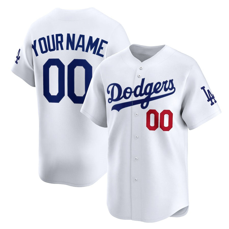 Custom Los Angeles Dodgers Home Limited Jersey ¨C White Stitched Baseball Jersey baseball jersey product view 1
