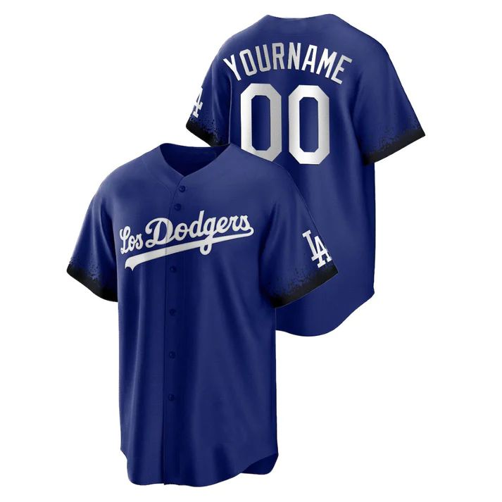 Custom Los Angeles Dodgers Jersey 2021 City Connect Royal Mens Women and Youth Baseball Jerseys baseball jersey product view 1
