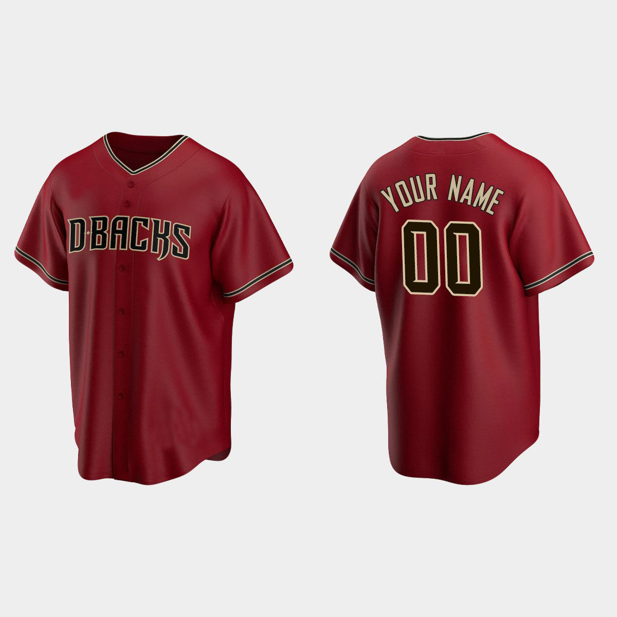 Custom Men Youth Women A.Diamondback Red Stitched Baseball Jersey baseball jersey product view 1