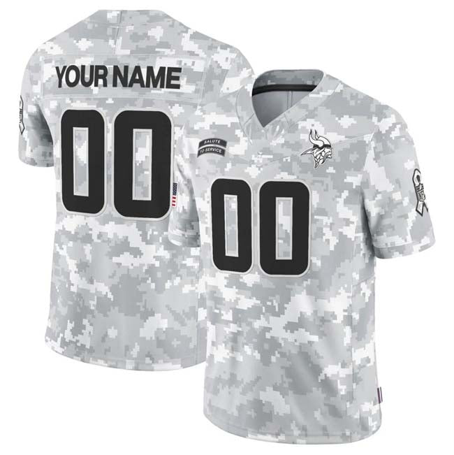 Custom MN.Vikings F.U.S.E Arctic Camo Salute To Service Limited Stitched Football Jersey football jersey product view 1