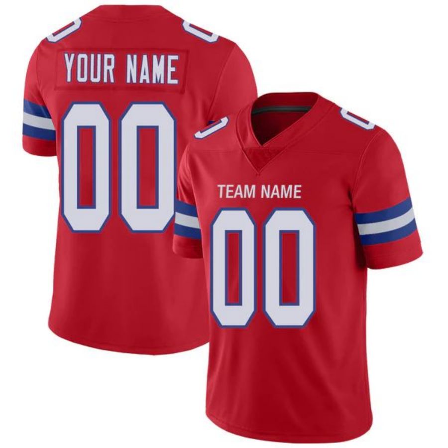 Custom NE.Patriots Stitched American Football Jerseys Personalize Birthday Gifts Red Elite Jersey football jersey product view 1