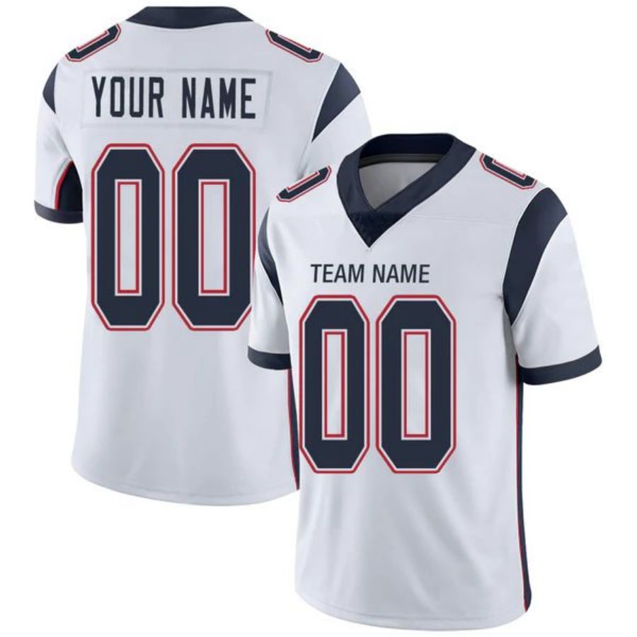 Custom NE.Patriots Stitched American Football Jerseys Personalize Birthday Gifts White Jersey football jersey product view 1