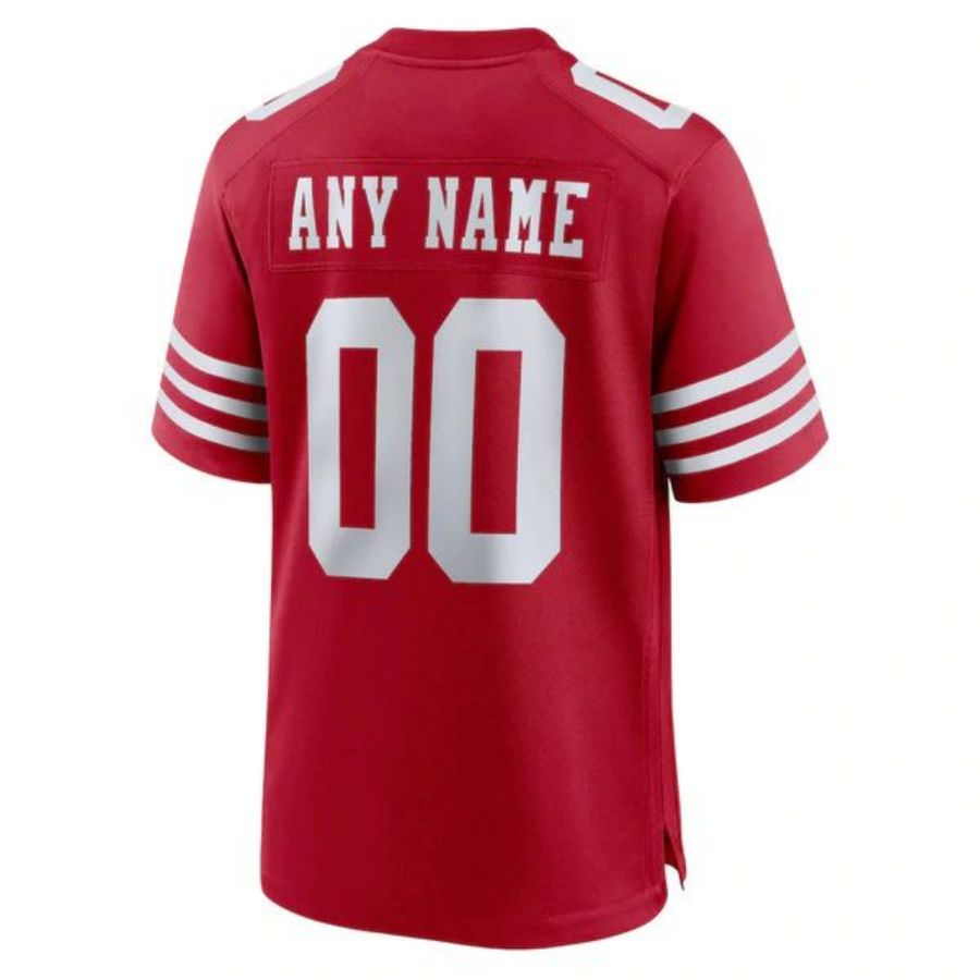 Custom SF.49ers Red Stitched American Game Football Jerseys football jersey product view 1
