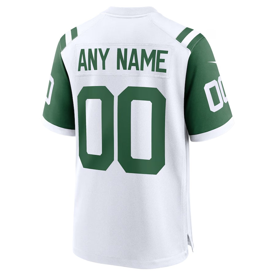Custom NY.Jets Classic Alternate Replica Jersey - White Football Jersey football jersey product view 1