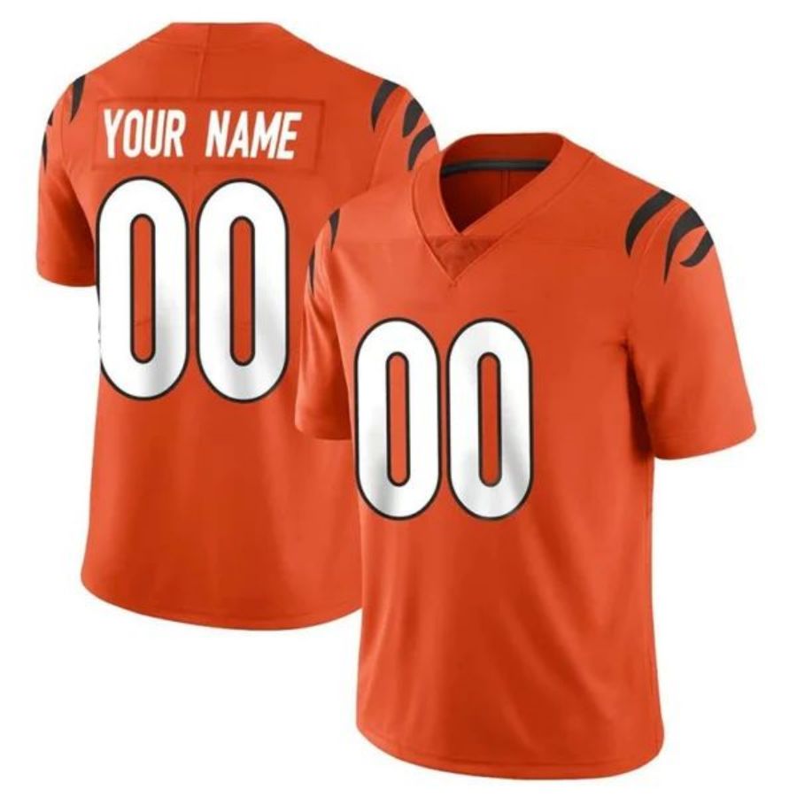 Custom C.Bengals Orange Game Jersey -Stitched American Football Jerseys football jersey product view 1