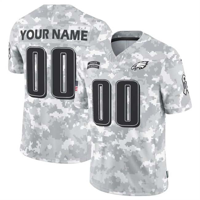 Custom P.Eagles F.U.S.E Arctic Camo Salute To Service Limited Stitched Football Jersey football jersey product view 1