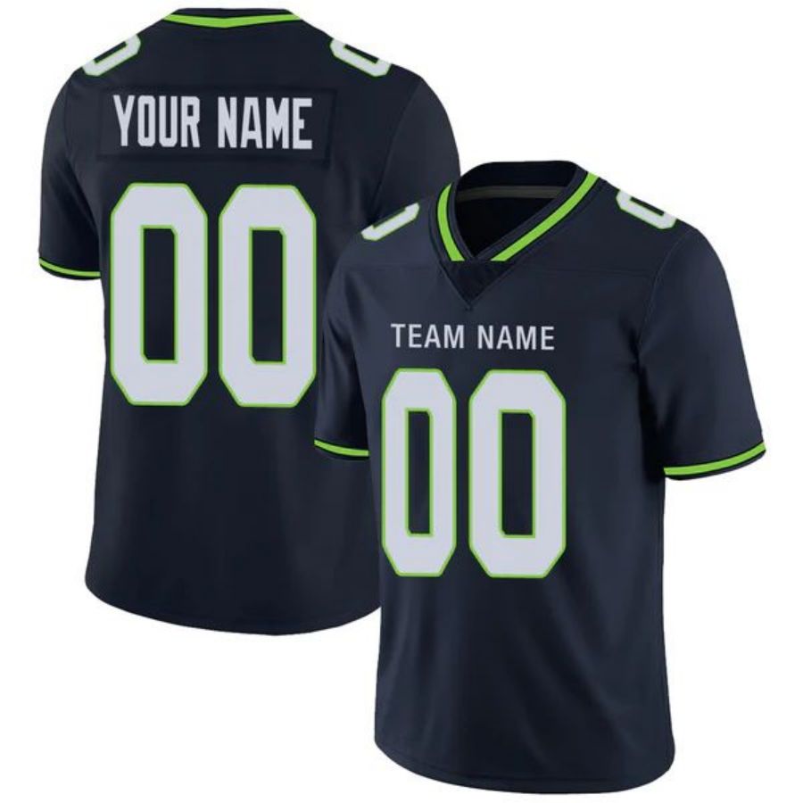 Custom S.Seahawks Navy Game Jersey -Stitched American Football Jerseys Personalize Birthday Gifts football jersey product view 1