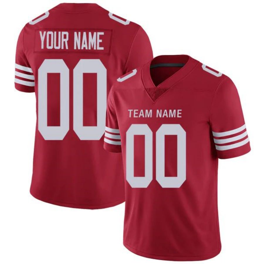 Custom SF.49ers Stitched American Football Jerseys Personalize Birthday Gifts Red Vapor Game Jersey football jersey product view 1