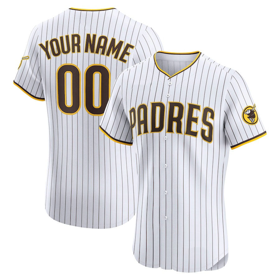Custom San Diego Padres Home Elite Jersey ¨C White Stitched Baseball Jersey baseball jersey product view 1