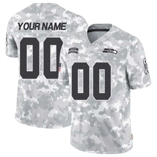 Custom S.Seahawks F.U.S.E Arctic Camo Salute To Service Limited Stitched Football Jersey football jersey product view 1