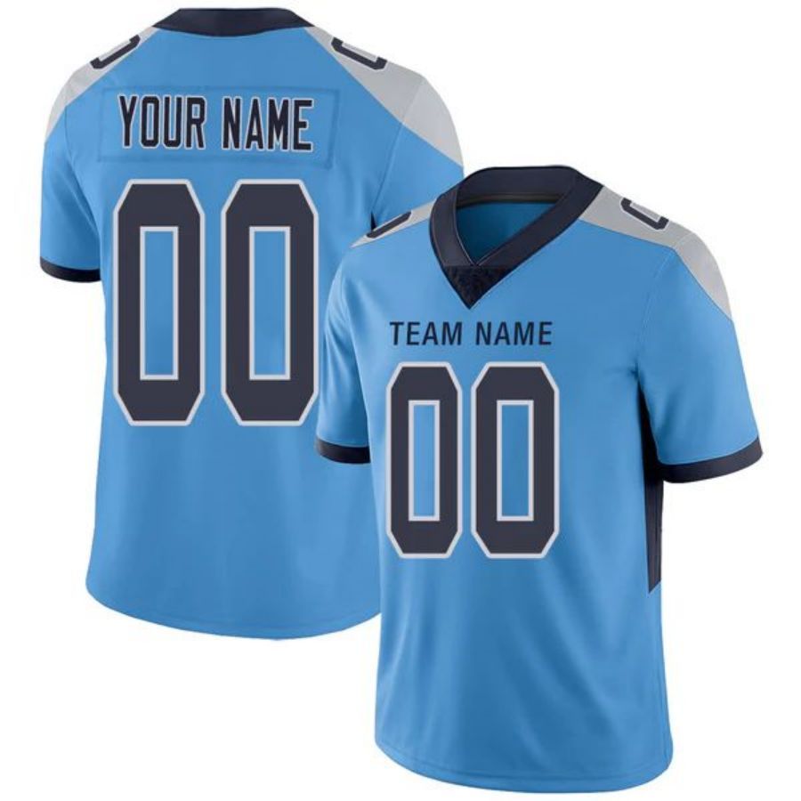 Custom T.Titans Stitched American Football Jerseys Personalize Birthday Gifts Light Blue Jersey football jersey product view 1