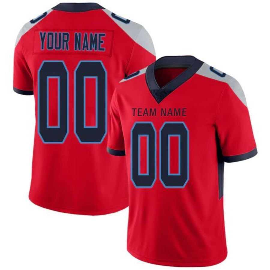 Custom T.Titans Stitched American Football Jerseys Personalize Birthday Gifts Red Jersey football jersey product view 1