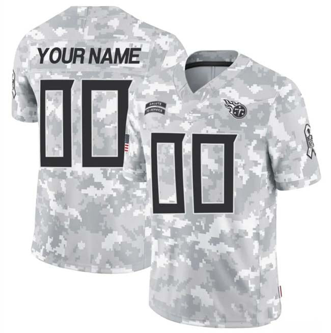 Custom T.Titans F.U.S.E Arctic Camo Salute To Service Limited Stitched Football Jersey football jersey product view 1
