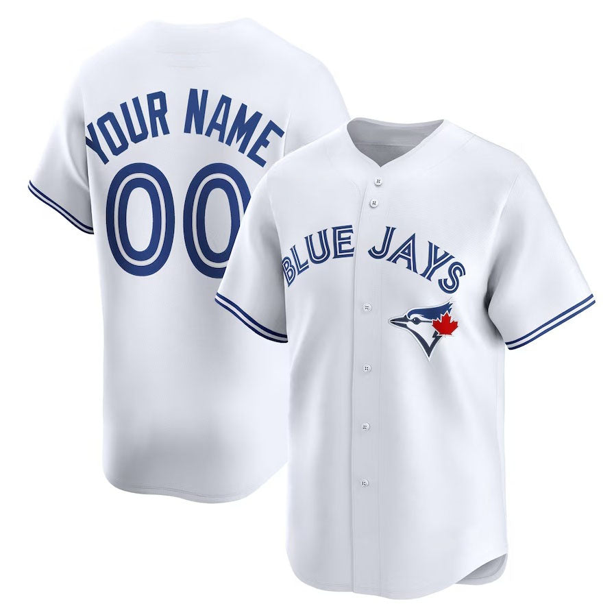 Custom Toronto Blue Jays Home Limited Jersey - White Stitched Baseball Jersey baseball jersey product view 1
