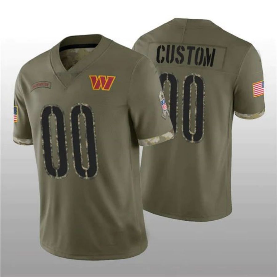 Custom W.Commanders Olive Salute To Service Limited Stitched Jersey Football Jerseys football jersey product view 1