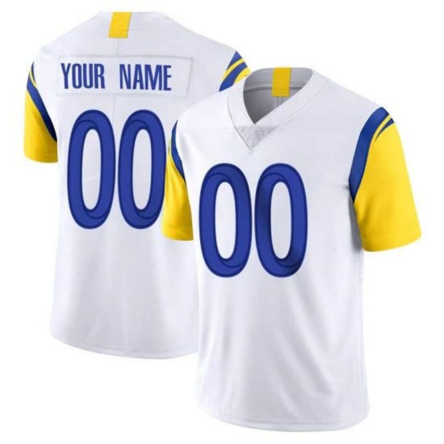 Custom LA.Rams White Game Jersey -American Stitched Football Jerseys football jersey product view 1