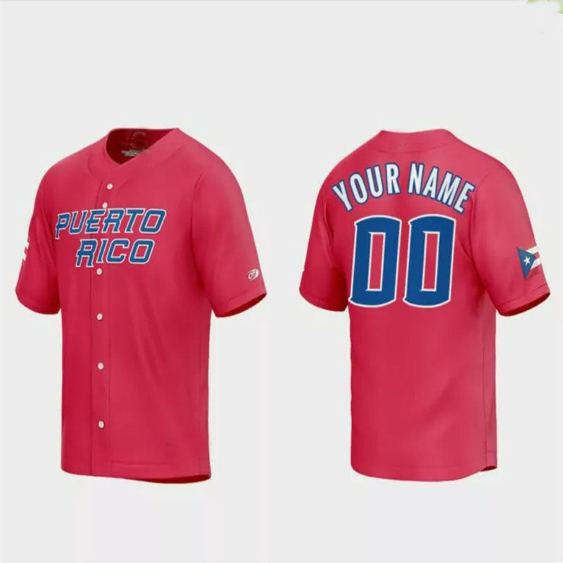 Custom World Baseball Classic 2023 World Baseball Classic Jersey ¨C Red Stitches Baseball Jerseys baseball jersey product view 1