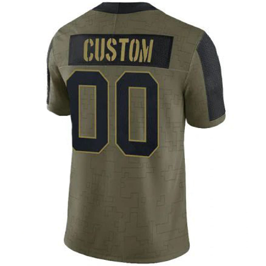 Custom A.Cardinals Olive Salute To Service Limited Football Jerseys football jersey product view 1