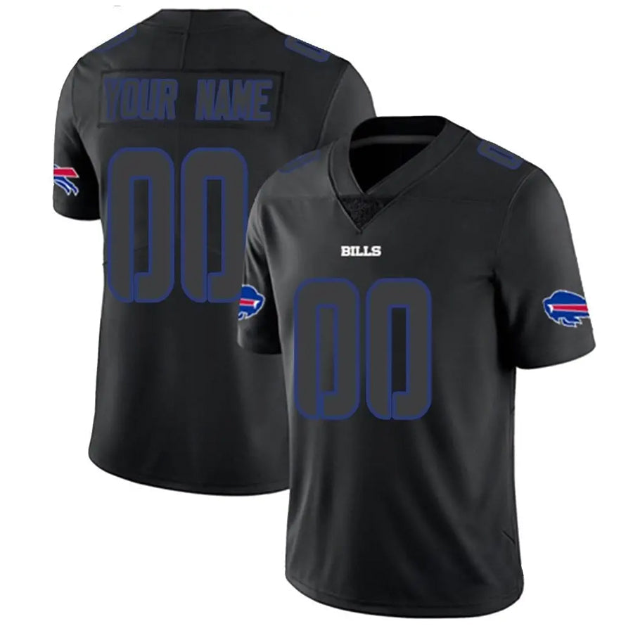 Custom B.Bills Black Limited Game Football Jerseys football jersey product view 1