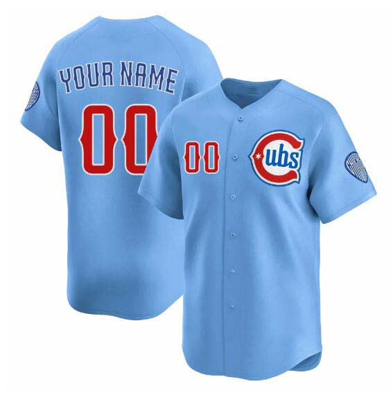 Custom Chicago Cubs Blue 2024-25 2nd Alternate Limited Stitched Baseball Jersey baseball jersey product view 1