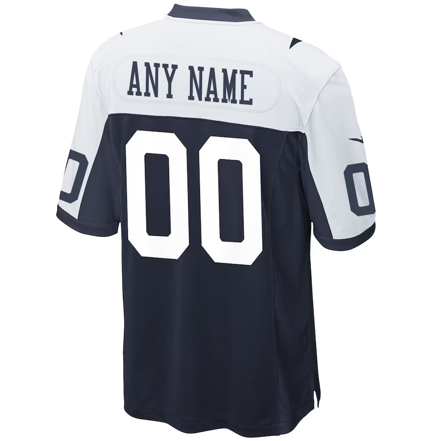 Custom D.Cowboys Navy Alternate Home Game Football Jerseys football jersey product view 1