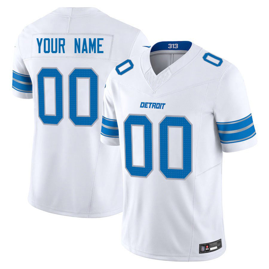 Custom D.Lions White Vapor F.U.S.E. Limited Elite Football Jerseys football jersey product view 1