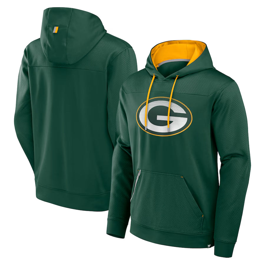 Custom GB.Packers Green Defender Pullover Hoodie Game Football Jerseys football jersey product view 1