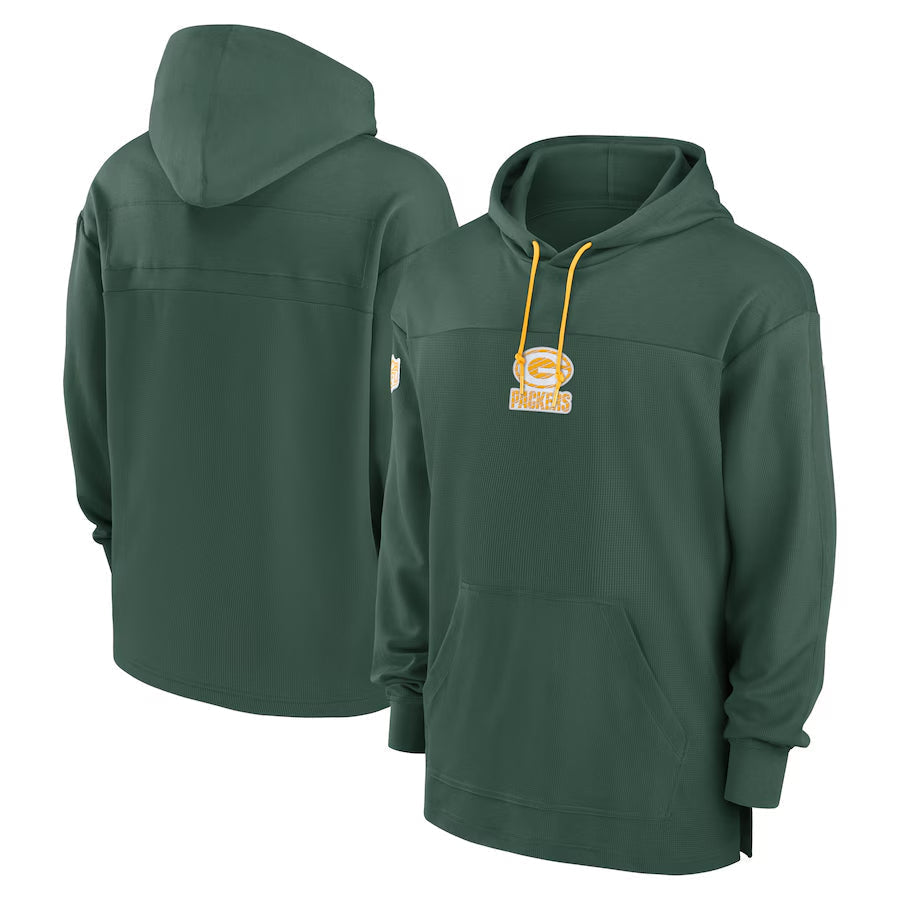 Custom GB.Packers Green Sideline Pullover Hoodie Football Jerseys football jersey product view 1