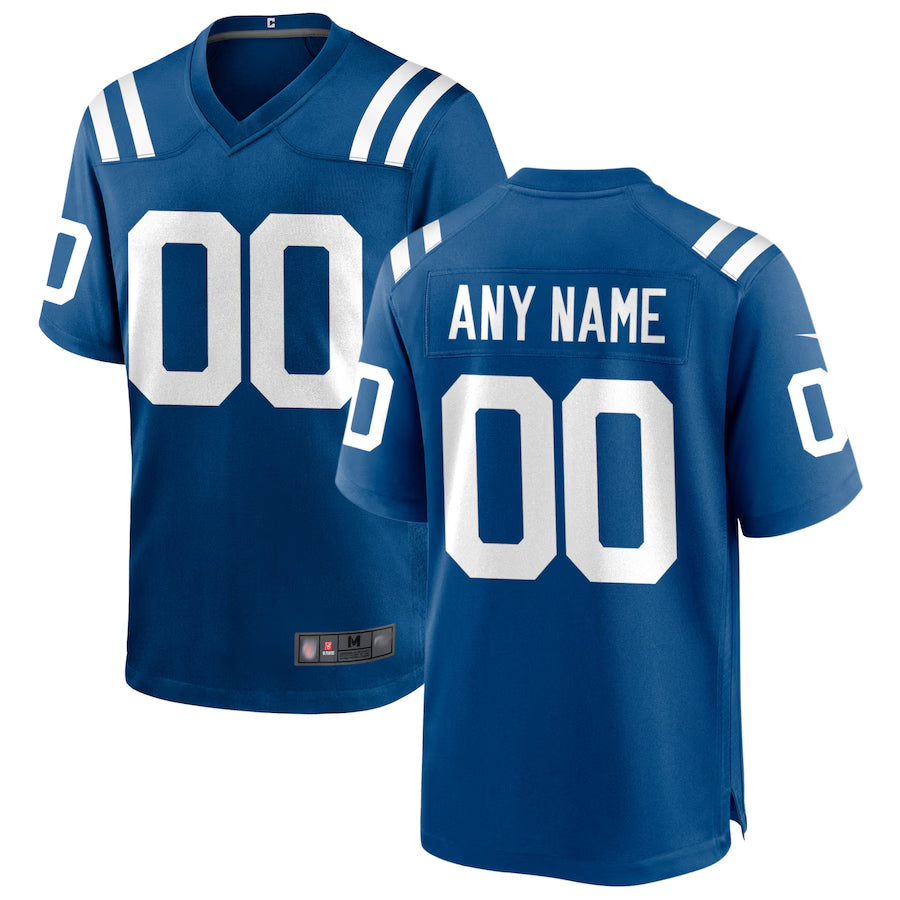 Custom IN.Colts Royal Replica Home Game Football Jerseys football jersey product view 1