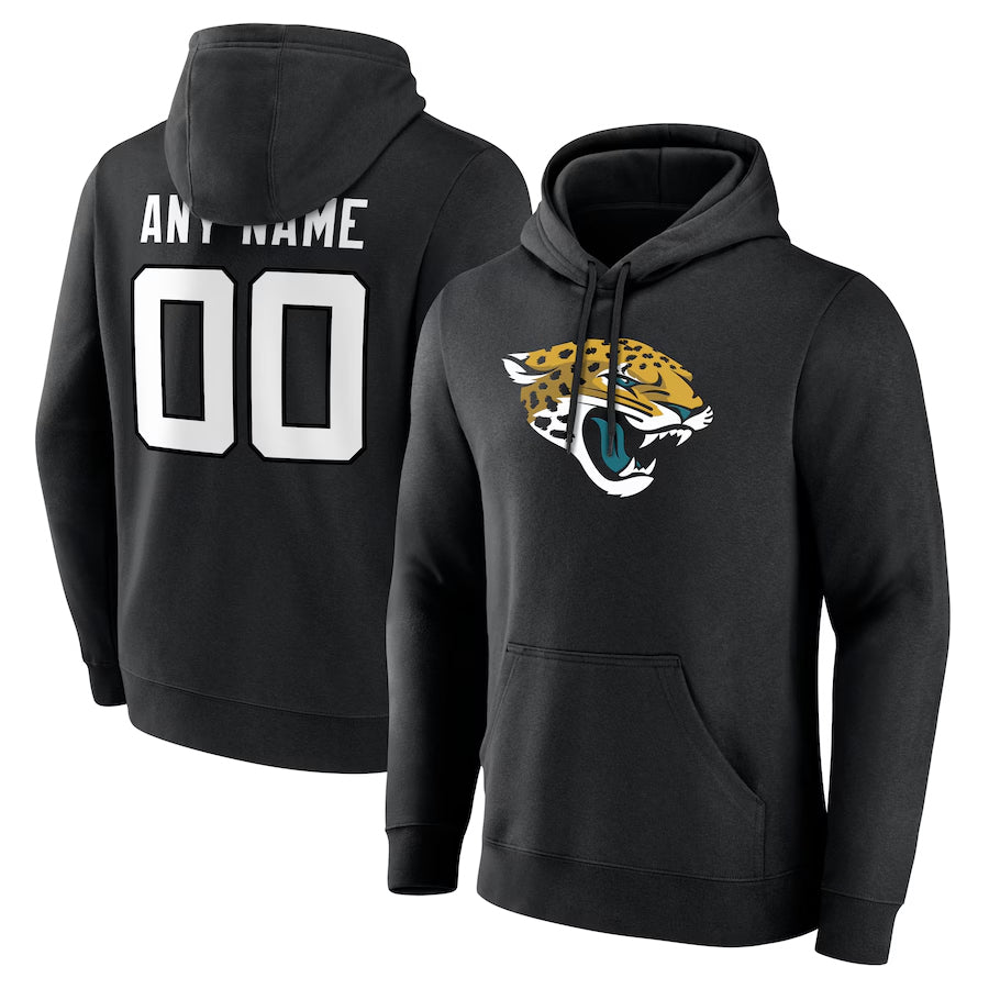 Custom J.Jaguars Black Pullover Hoodie Game Football Jerseys football jersey product view 1