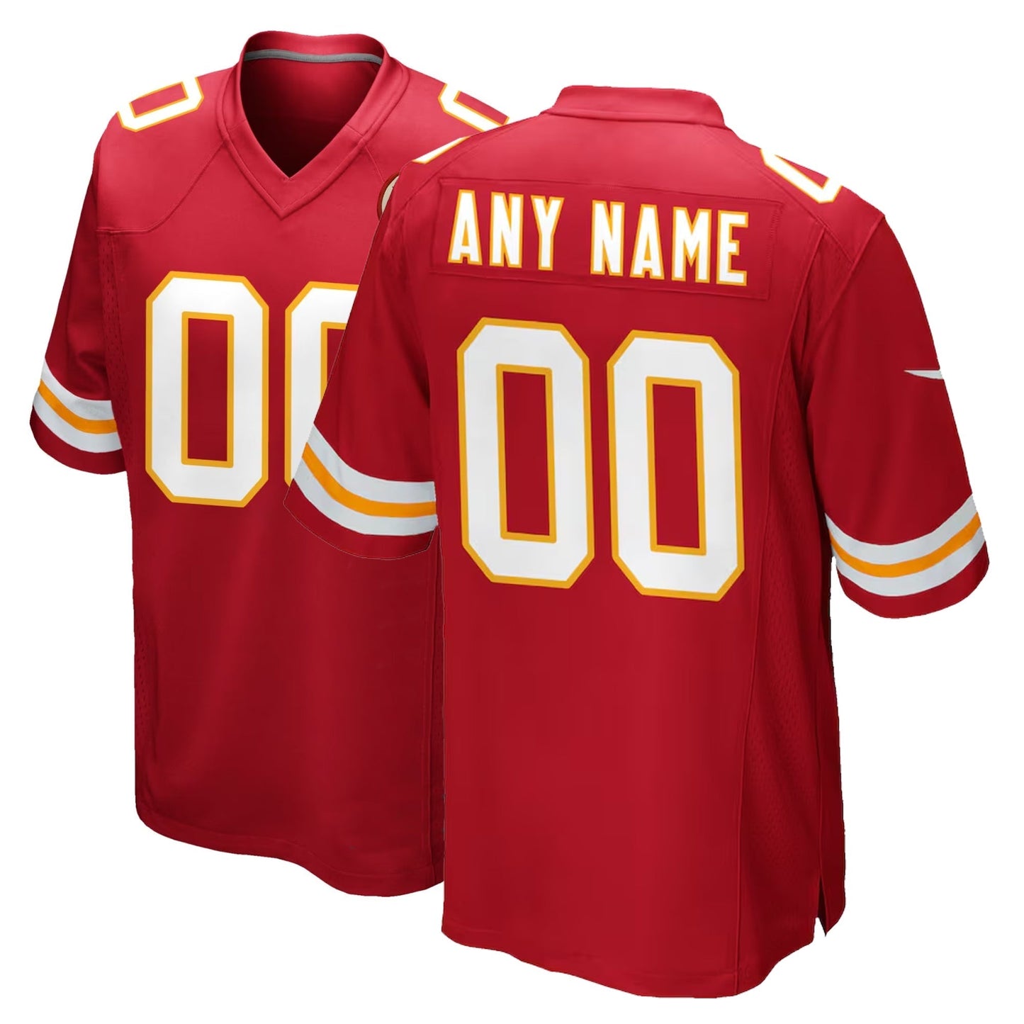 Custom KC.Chiefs Red Home Game Football Jerseys football jersey product view 1