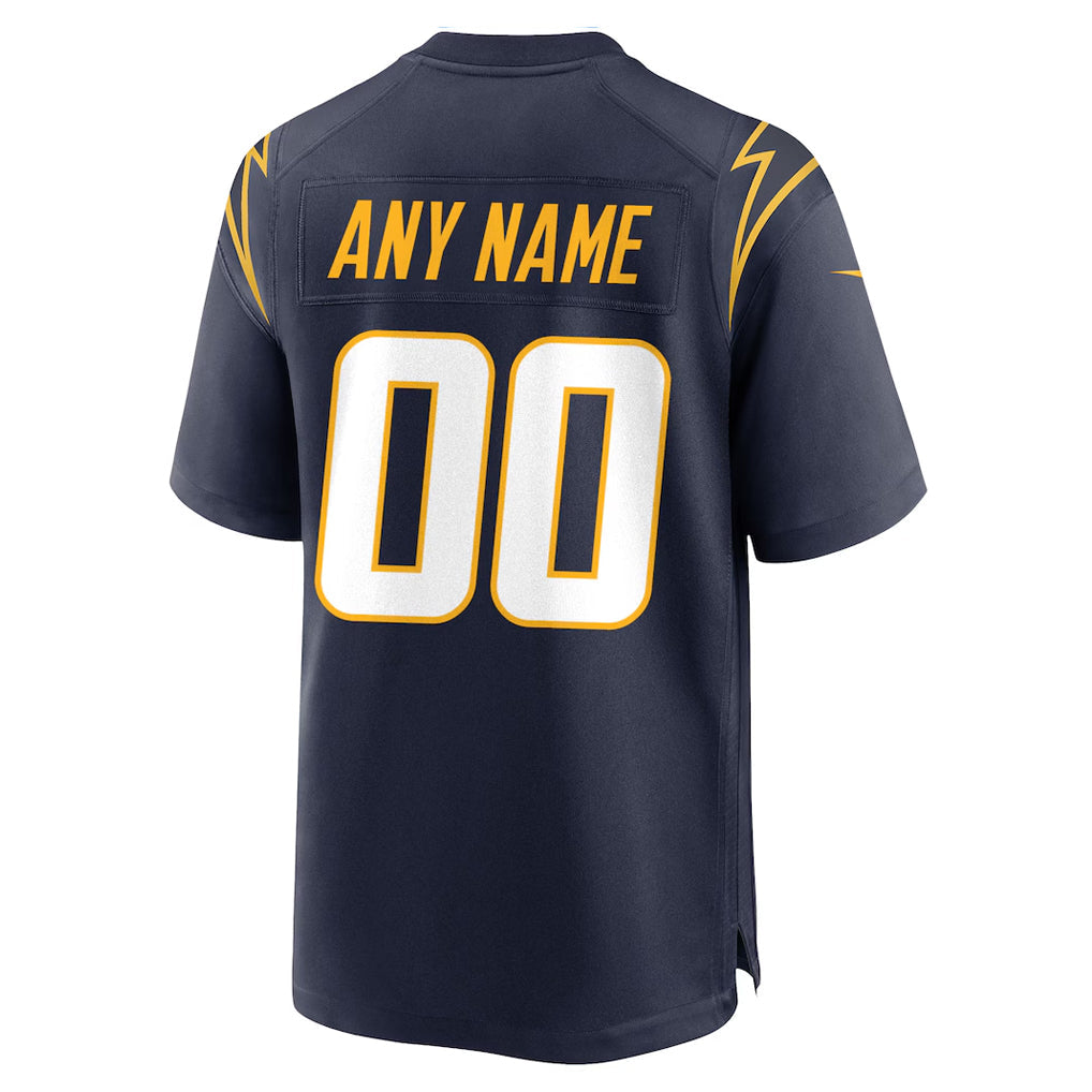 Custom LA.Chargers Navy Home Game Football Jerseys football jersey product view 1