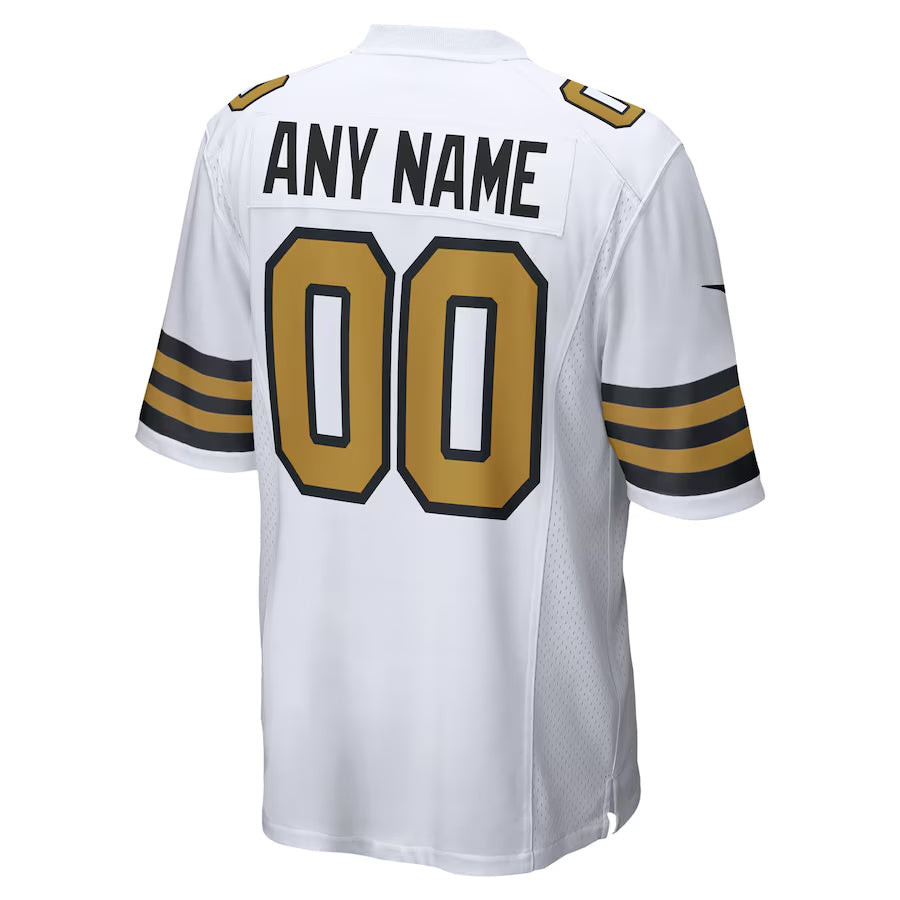 Custom NO.Saints White Alternate Game Football Jerseys football jersey product view 1