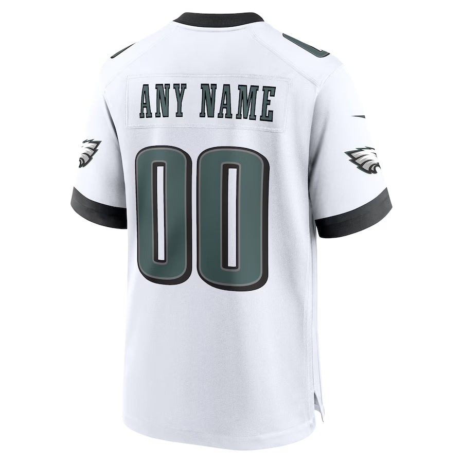 Custom P.Eagles White Stitched Home Game Football Jerseys football jersey product view 1
