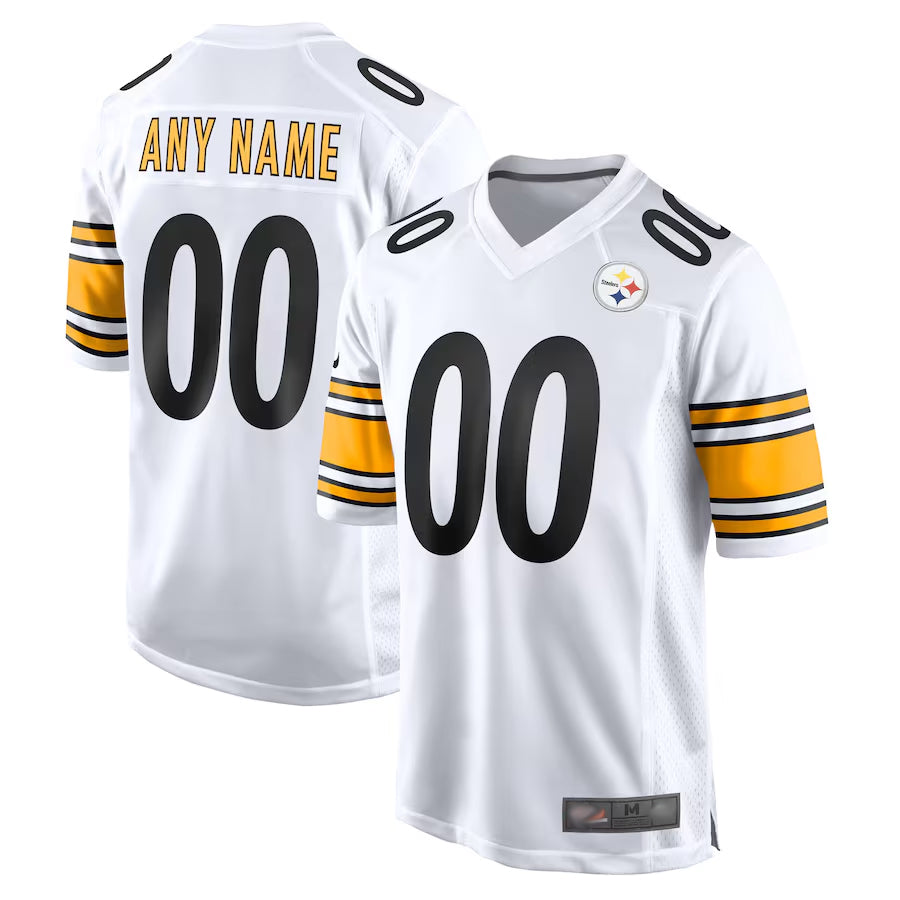Custom P.Steelers White Home Game Football Jerseys football jersey product view 2