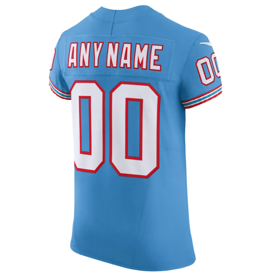 Custom T.Titans Light Blue Vapor F.U.S.E. Elite Jersey -Stitched American Football Jerseys football jersey product view 1