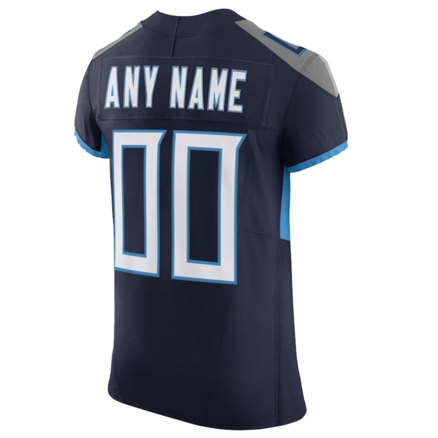 Custom T.Titans Navy Vapor F.U.S.E. Elite Jersey -Stitched American Football Jerseys football jersey product view 1