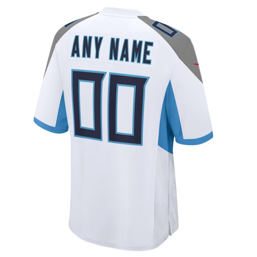 Custom T.Titans White Alternate Game Jersey -Stitched American Football Jerseys football jersey product view 1