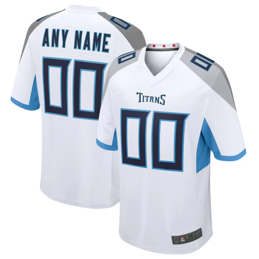 Custom T.Titans White Alternate Game Jersey -Stitched American Football Jerseys football jersey product view 2