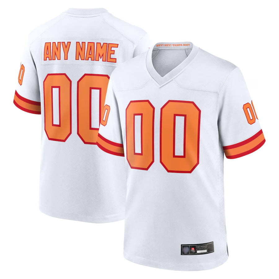 Custom TB.Buccaneers 50th Season White Home Game Football Jerseys football jersey product view 1